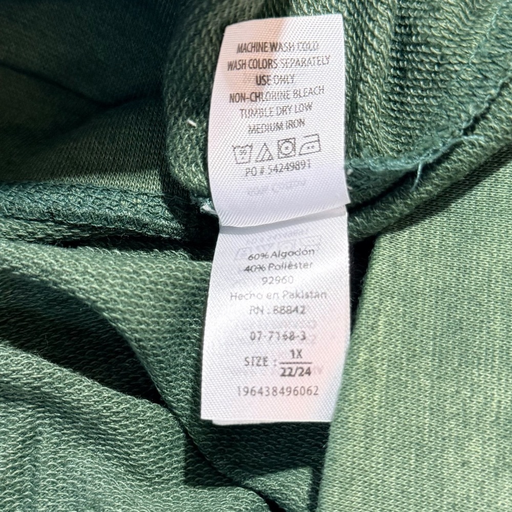 Woman Within Green Ombre Crewneck Sweatshirt - Picture 7 of 10